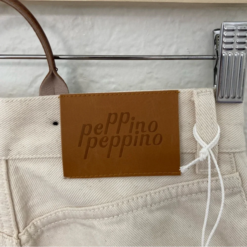 NWT Peppino Peppino Free People Type 18 Slim Ecru Selvege Denim Jeans, Size 25 - Picture 8 of 10